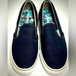 Women's sz 8 Elastic Canvas Slip On EDDIE BAUER Athleisure Sneakers